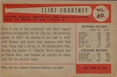 Clint Courtney  baseball card collectible - Main Image 2