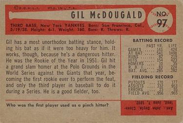 Gil McDougald  baseball card collectible - Main Image 2
