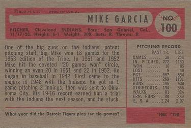 Mike Garcia  baseball card collectible - Main Image 2