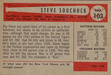 Steve Souchock  baseball card collectible - Main Image 2