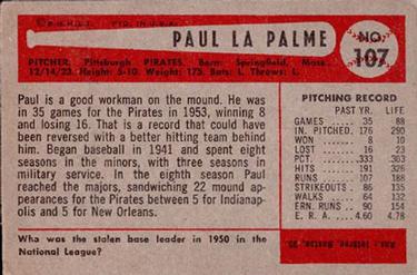 Paul LaPalme  baseball card collectible - Main Image 2