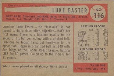 Luke Easter  baseball card collectible - Main Image 2