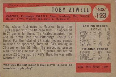 Toby Atwell  baseball card collectible - Main Image 2