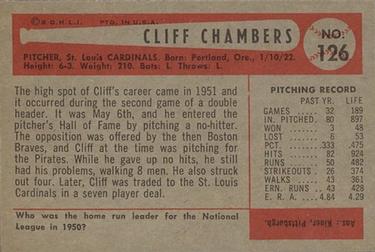 Cliff Chambers  baseball card collectible - Main Image 2
