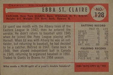 Ebba St. Claire  baseball card collectible - Main Image 2