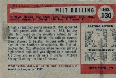 Milt Bolling  baseball card collectible - Main Image 2