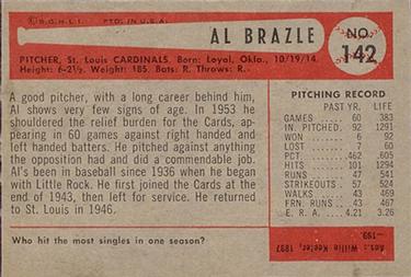 Al Brazle  baseball card collectible - Main Image 2