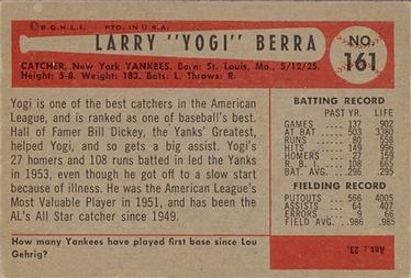 Yogi Berra  baseball card collectible - Main Image 2