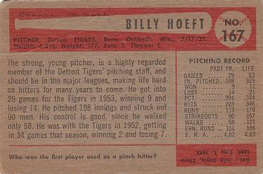 Billy Hoeft  baseball card collectible - Main Image 2