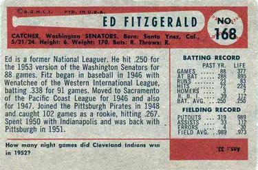 Ed FitzGerald  baseball card collectible - Main Image 2