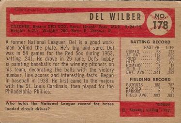 Del Wilber  baseball card collectible - Main Image 2