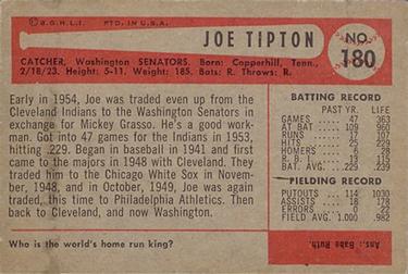 Joe Tipton  baseball card collectible - Main Image 2