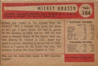 Mickey Grasso  baseball card collectible - Main Image 2