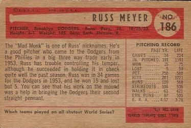 Russ Meyer  baseball card collectible - Main Image 2