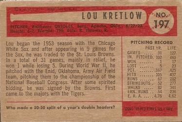 Lou Kretlow  baseball card collectible - Main Image 2