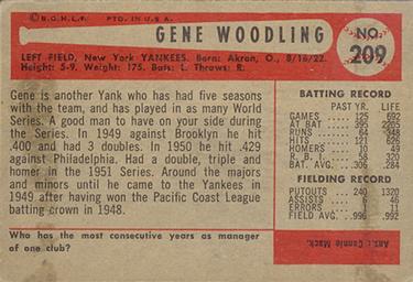 Gene Woodling  baseball card collectible - Main Image 2