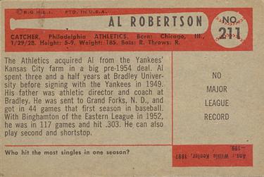 Jim Robertson  baseball card collectible - Main Image 2