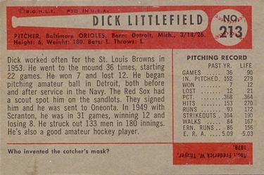 Dick Littlefield  baseball card collectible - Main Image 2