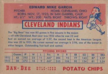 Mike Garcia  baseball card collectible - Main Image 2