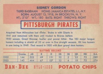Sid Gordon  baseball card collectible - Main Image 2