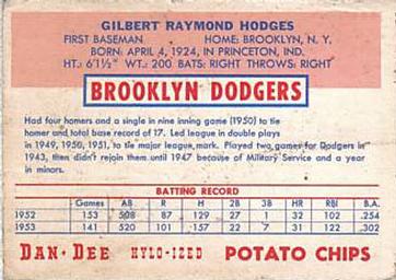 Gil Hodges  baseball card collectible - Main Image 2