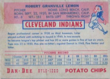 Bob Lemon  baseball card collectible - Main Image 2