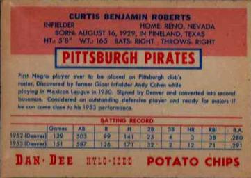 Curtis Roberts  baseball card collectible - Main Image 2