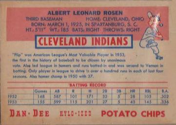 Al Rosen  baseball card collectible - Main Image 2