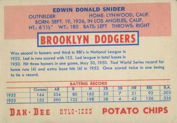 Duke Snider  baseball card collectible - Main Image 2