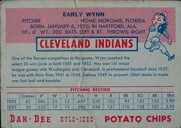 Early Wynn  baseball card collectible - Main Image 2