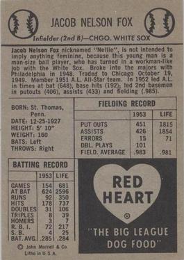 Nelson Fox  baseball card collectible - Main Image 2