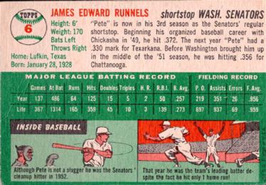 Pete Runnels  baseball card collectible - Main Image 2