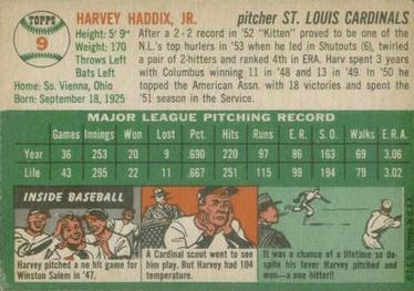 Harvey Haddix  baseball card collectible - Main Image 2