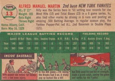 Billy Martin  baseball card collectible - Main Image 2