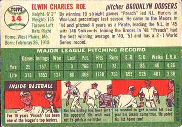 Preacher Roe  baseball card collectible - Main Image 2