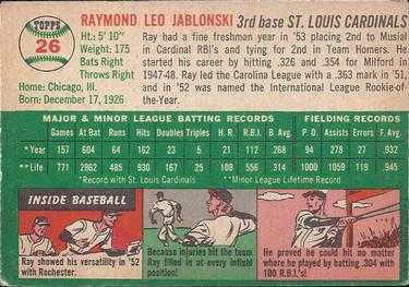 Ray Jablonski  baseball card collectible - Main Image 2