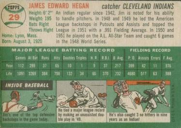 Jim Hegan  baseball card collectible - Main Image 2
