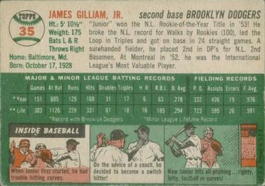Junior Gilliam  baseball card collectible - Main Image 2