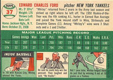 Whitey Ford  baseball card collectible - Main Image 2