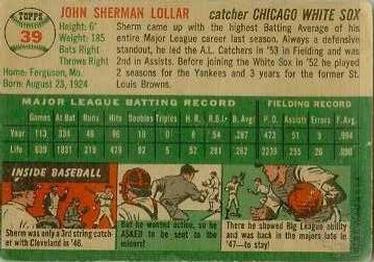 Sherm Lollar  baseball card collectible - Main Image 2