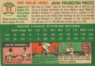 Johnny Lindell  baseball card collectible - Main Image 2