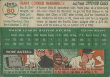 Frank Baumholtz  baseball card collectible - Main Image 2