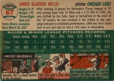 Jim Willis  baseball card collectible - Main Image 2