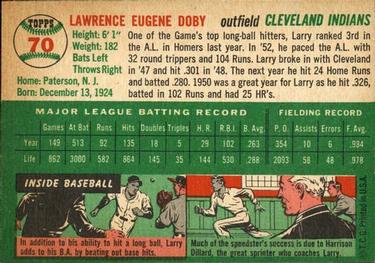 Larry Doby  baseball card collectible - Main Image 2