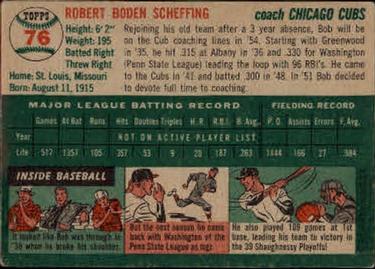 Bob Scheffing  baseball card collectible - Main Image 2