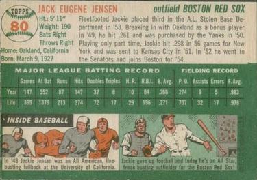 Jackie Jensen  baseball card collectible - Main Image 2