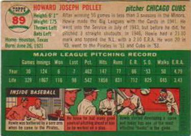 Howie Pollet  baseball card collectible - Main Image 2