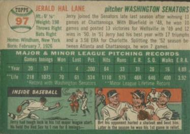 Jerry Lane  baseball card collectible - Main Image 2