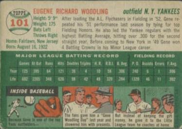 Gene Woodling  baseball card collectible - Main Image 2