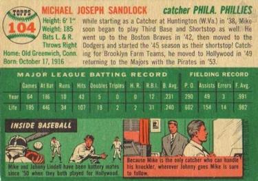 Mike Sandlock  baseball card collectible - Main Image 2